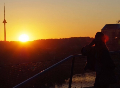 Moi et le plus beau des couchers de soleil...♥