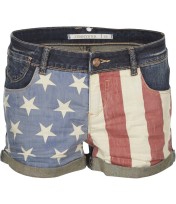 les shorts  non symetriques imprim drapeau USA