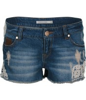 short aliance jeans et broderie 