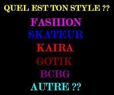 Kelle est ton style de musik??