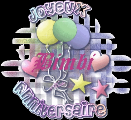 joyeuse anniv BIMBI