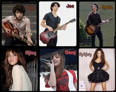 nick,joe,kevin,miley,demi,ashley