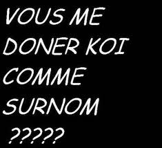 mon surnom??